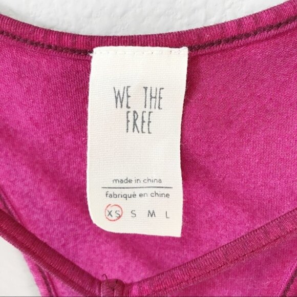 Free People Amelia T-Strap Tank Raspberry Size XS - Picture 5 of 8